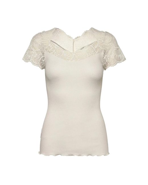 Rosemunde Elegante Kant Top Wit in het Natural