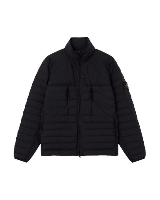 Stone Island Blue Winter Jackets for men