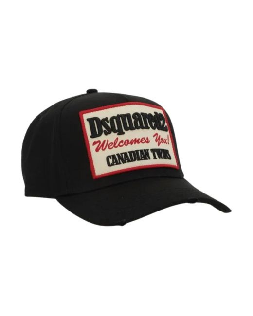 DSquared² Black Hats & Caps for men