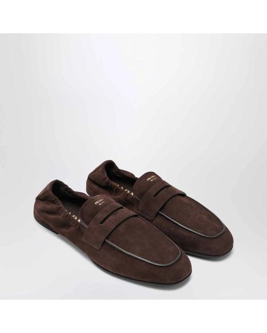 Prada Brown Braune Mokassins Sandalen