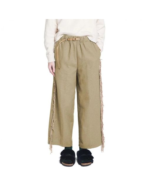 White Sand Natural Wide Trousers