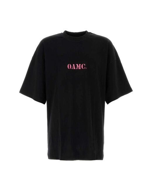 OAMC Tops ,Zwart ,Katoen Klassiek Zwart Katoenen T-Shirt in het Black voor heren