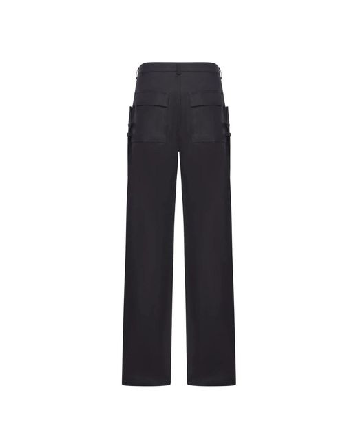 Rick Owens Blue Straight Trousers for men