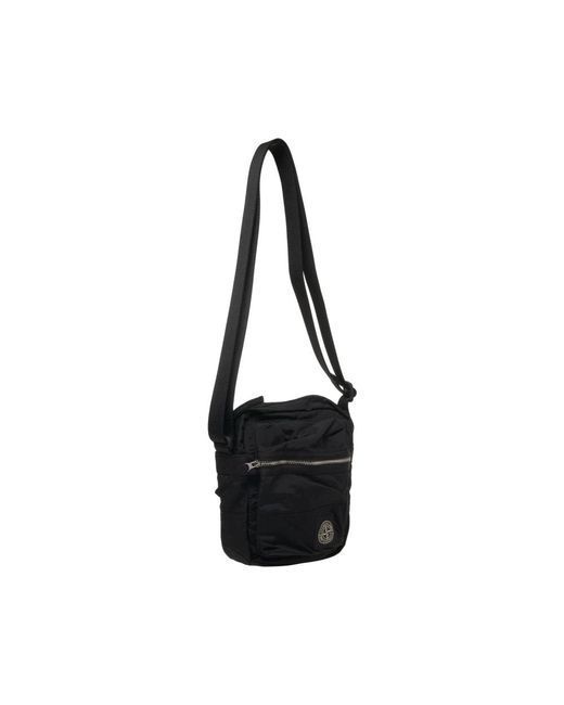 Stone Island Black Messenger Bags for men