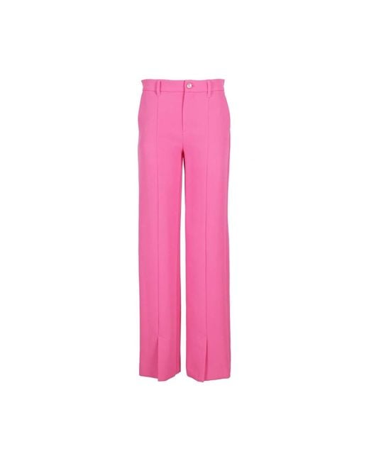 Chiara Ferragni Pink Wide Trousers