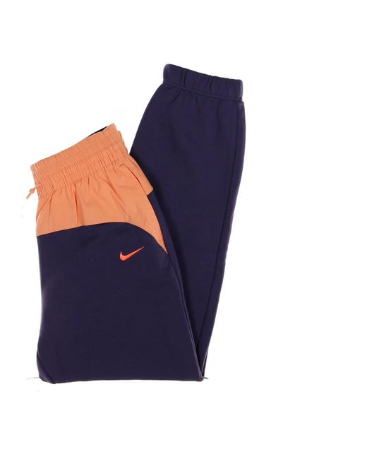 Nike Fitness ,Blauw ,Katoen Fleece Tracksuit Joggers Icon Clash in het Blue