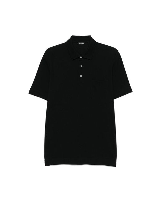 Zegna Black Polo Shirts for men