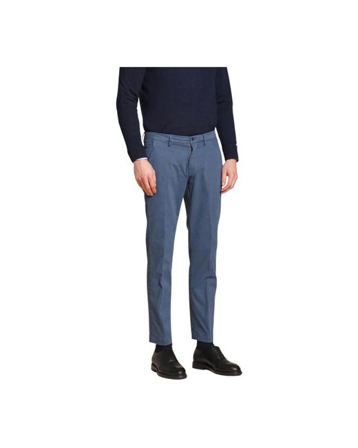 Mason's Broeken ,Blauw ,Katoen Slim Fit Blauwe Chino Broek in het Blue voor heren