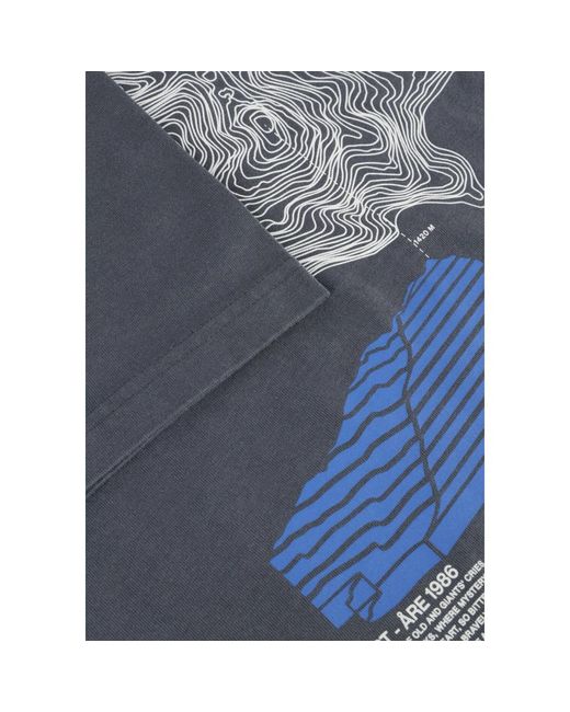 Peak Performance Tops ,Blauw Grafische Tee Blauw Polo T-Shirt in het Blue voor heren