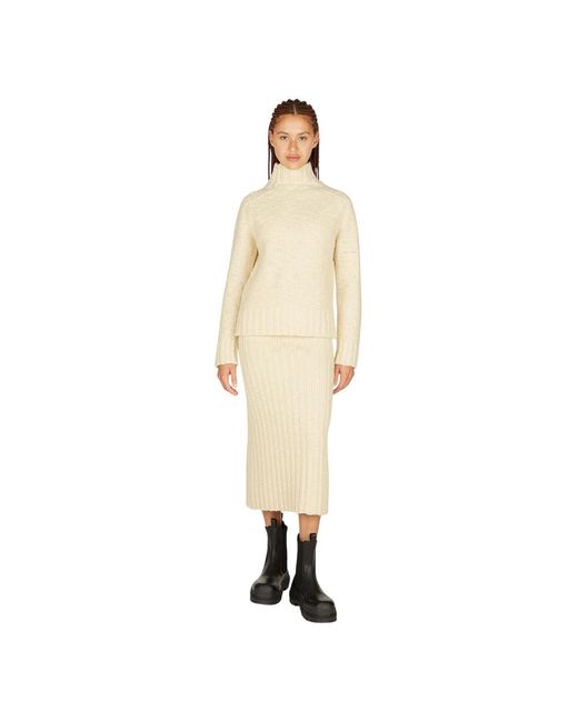 Jil Sander Natural Midi Skirts