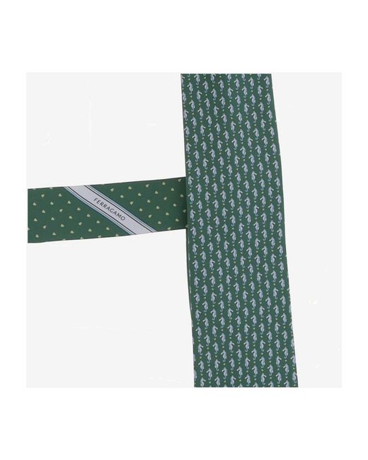 Ferragamo Seidenkrawatte Mit Gemustertem Design in Green für Herren
