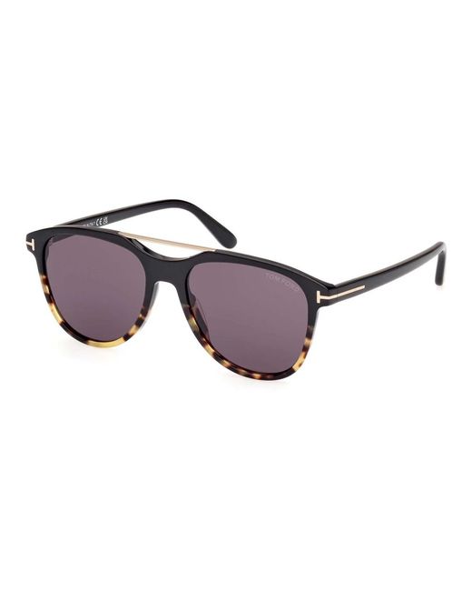 Tom Ford Black Havana/smoke sunglasses