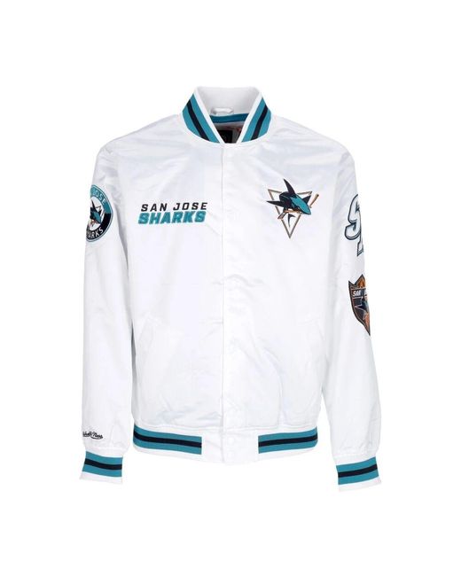 Mitchell & Ness Nhl Hometown Lw Satin Bomber Jacket in Blue für Herren