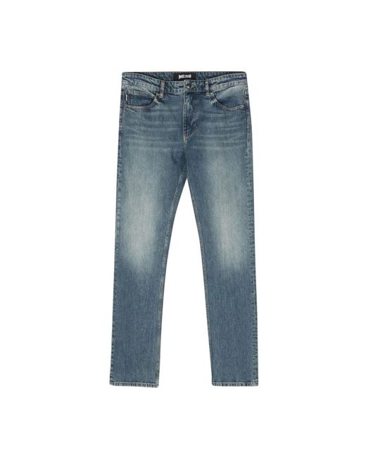 Just Cavalli Blue Straight Jeans for men