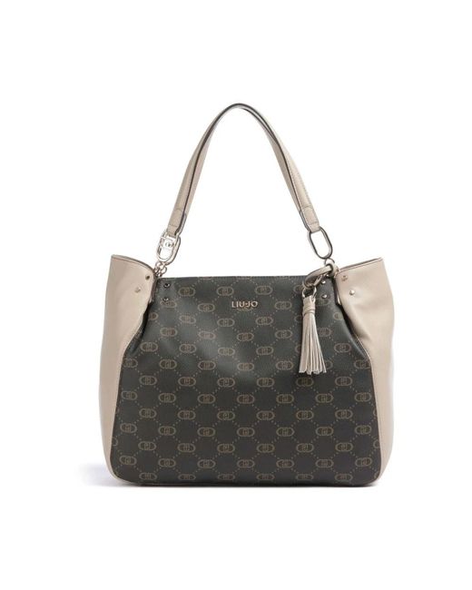 Liu Jo Black Schultertasche Mit Logo-Anhänger