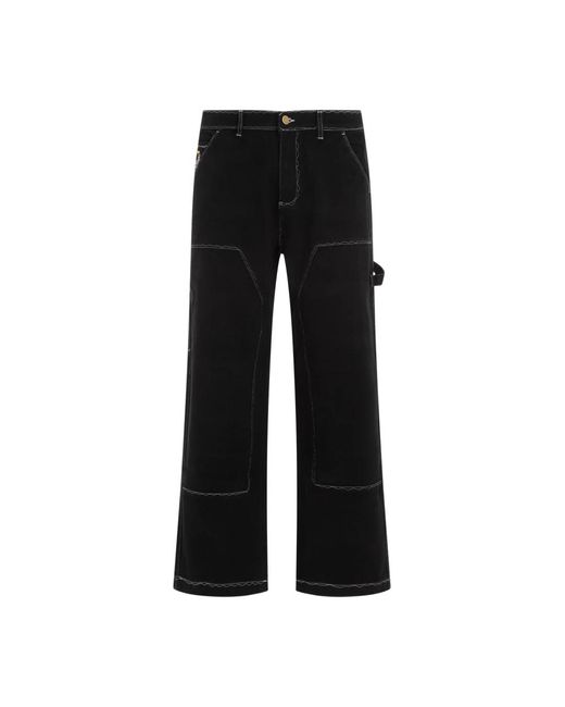 Pantaloni da lavoro in cotone nero di Kidsuper in Black da Uomo
