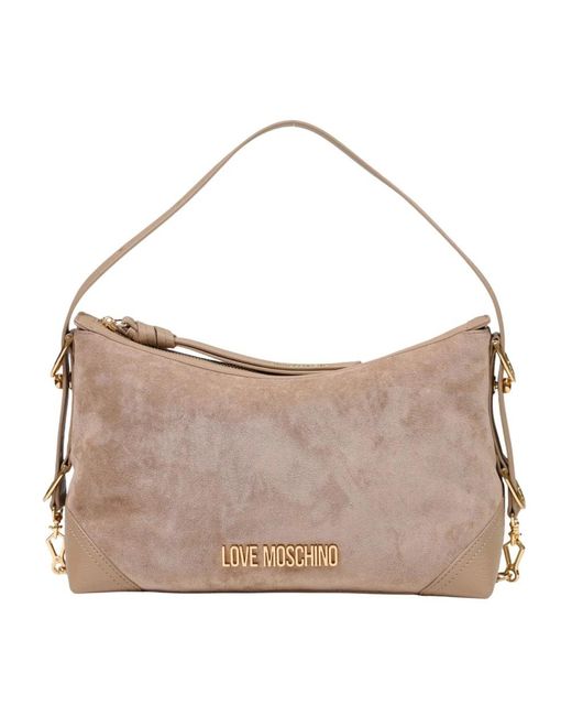 Love Moschino Gray Mittlere Umhängetasche