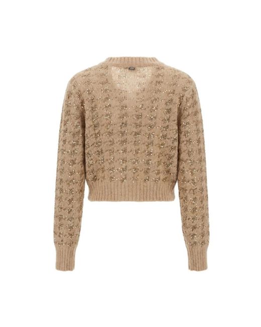 Twinset Natural Round-Neck Knitwear