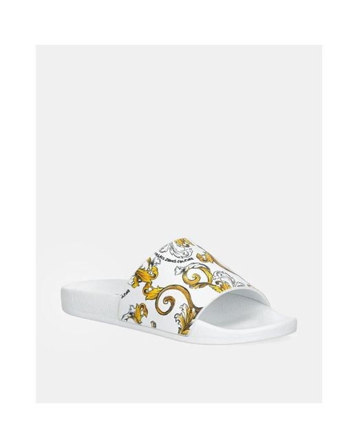Versace Jeans Couture Metallic Sliders
