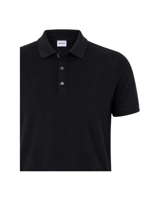 Aspesi Black Polo Shirts for men