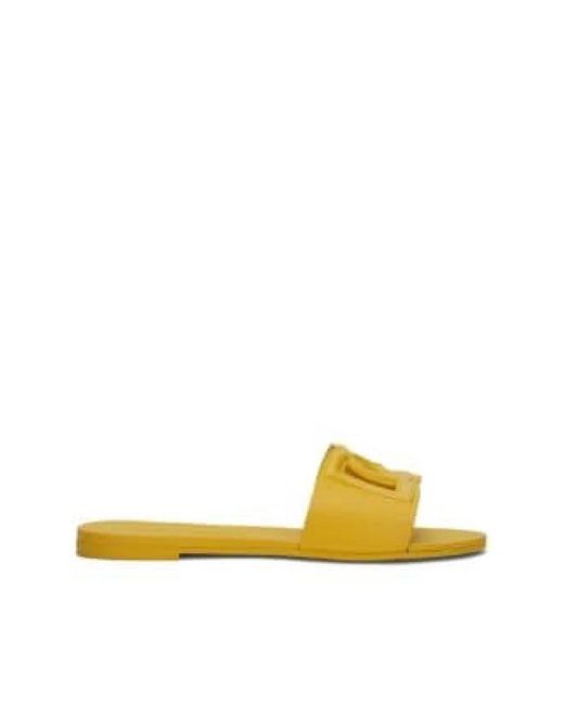 Dolce & Gabbana Yellow Sliders
