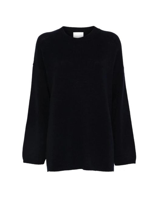 Allude Black Round-Neck Knitwear