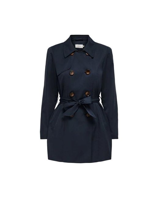 ONLY Blue Trench Coats