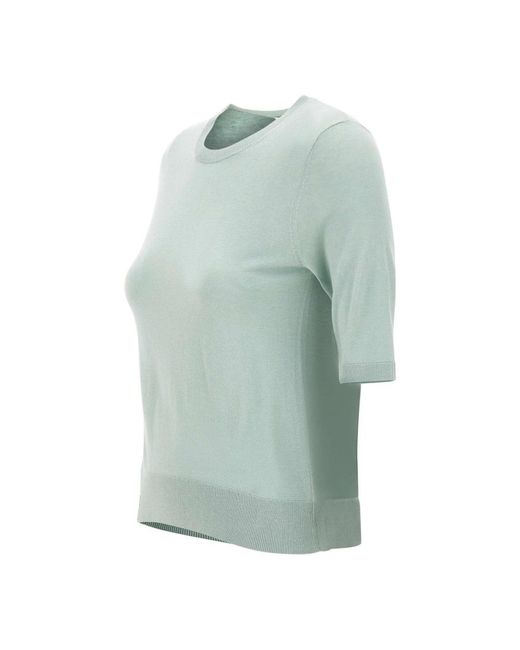 Kangra Green Round-Neck Knitwear