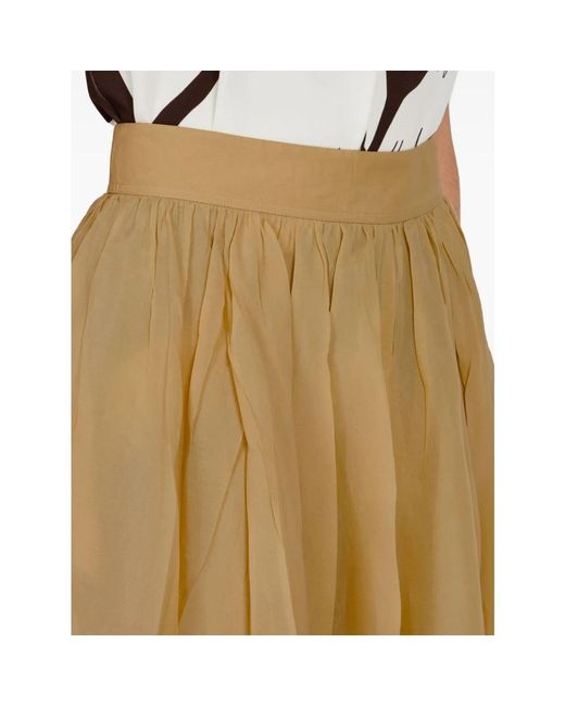 Ferragamo Natural Midi Skirts