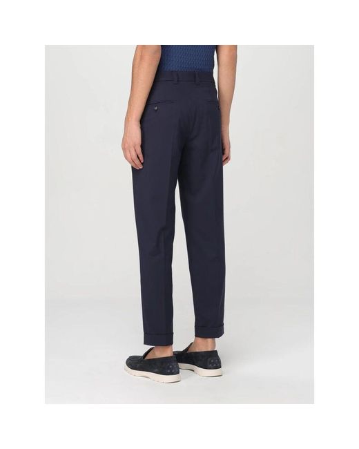Cropped Trousers Paolo Pecora de hombre de color Blue