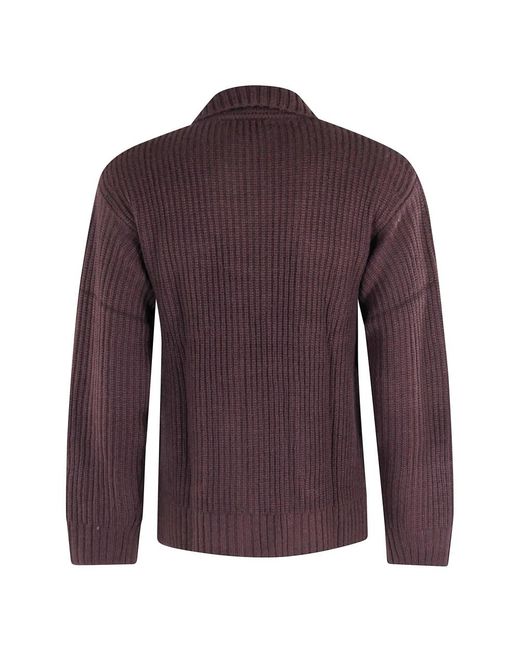 Carhartt Truien & Vesten ,Bruin ,Wol Chore Knit Jacket in het Purple voor heren