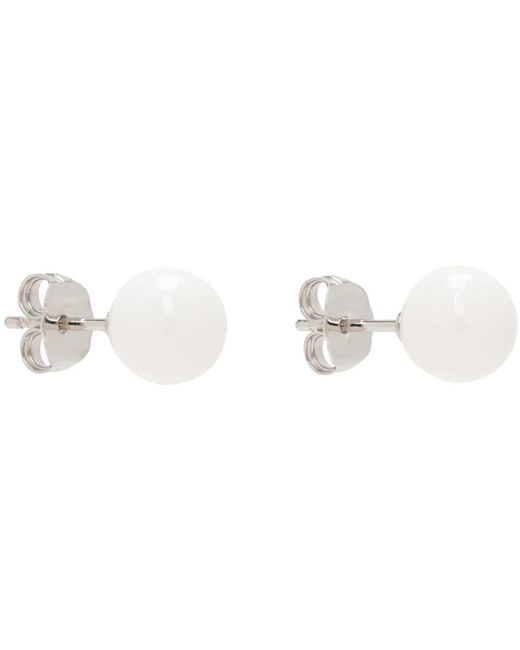 Dries Van Noten White Earrings