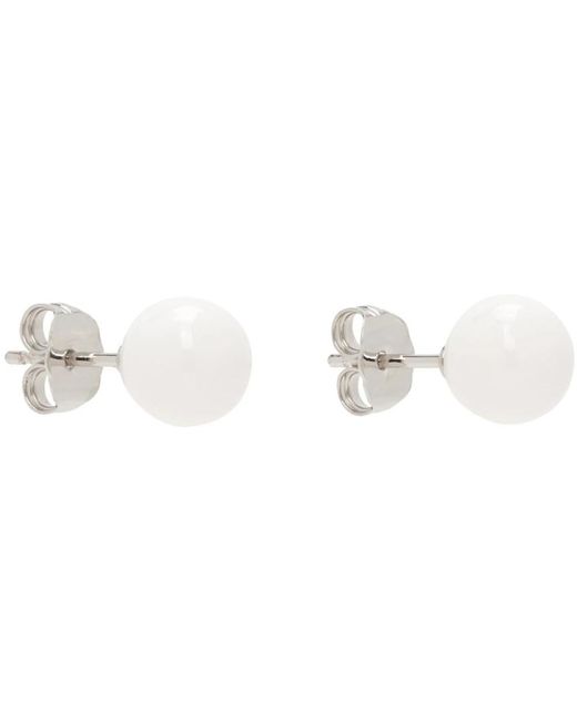 Dries Van Noten White Earrings