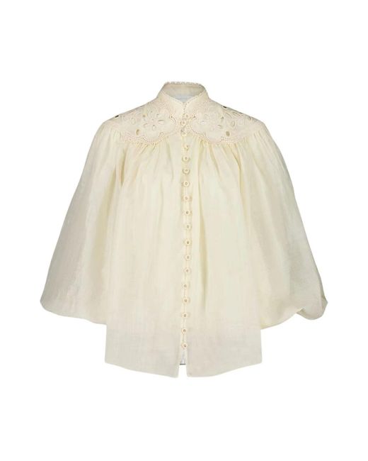 Zimmermann Overhemden ,Coco Geborduurde Blouse in het Natural