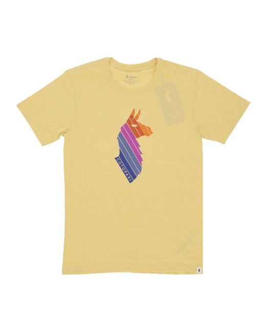 COTOPAXI Lama Streifen Tee Kurzarm T-Shirt in Yellow für Herren