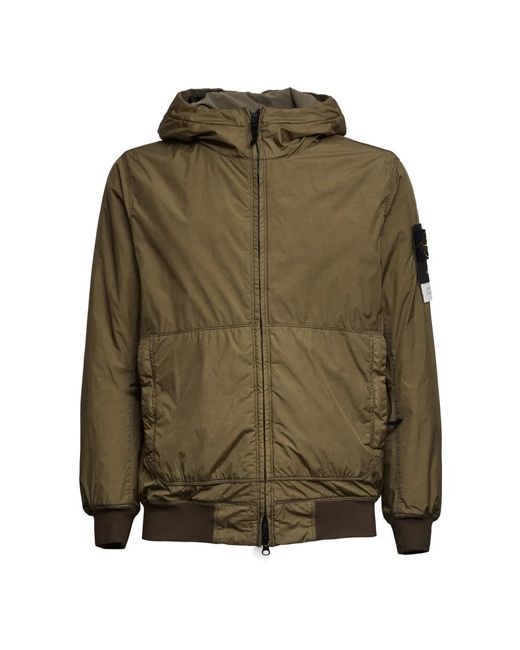 Stone Island Jassen ,Groen ,Lichte Jassen in het Green voor heren