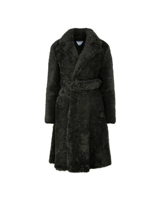 Bottega Veneta Black Luxuriöser shearling teddy coat