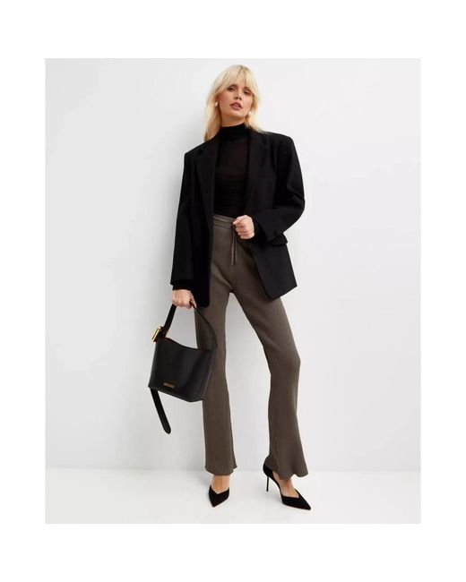 Nanushka Brown Wide Trousers