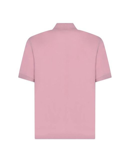 Brunello Cucinelli Rosa poloshirt kurzarm bestickt in Pink für Herren