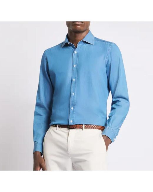 Fay Blue Denim Shirts for men
