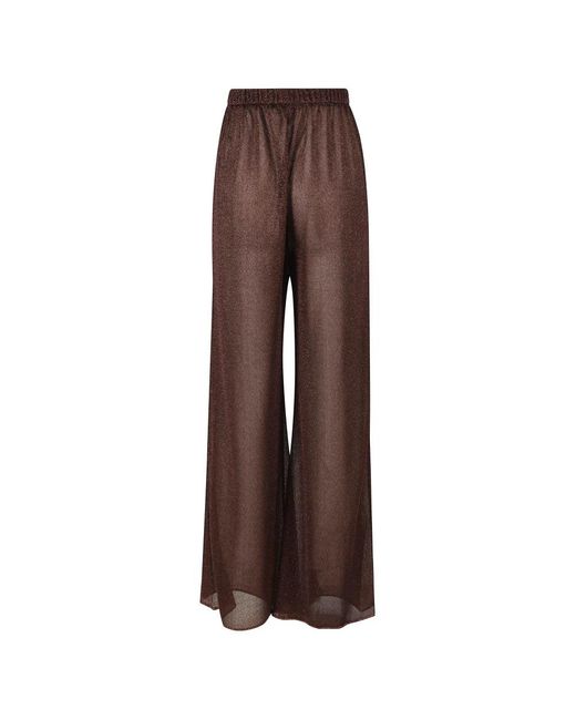 Oseree Brown Wide Trousers