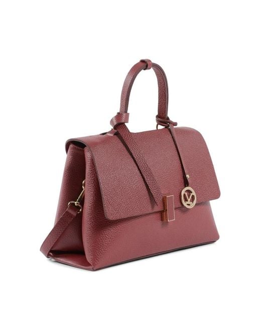 19V69 Italia by Versace Red Rote Leder-Satchel-Handtasche