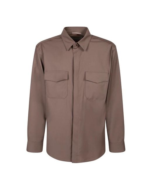 Canali Brown Casual Shirts for men