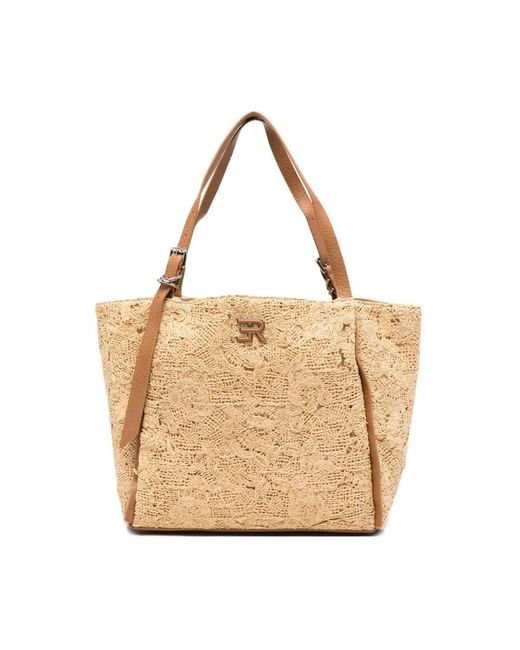 Ermanno Scervino Natural Tote Bags
