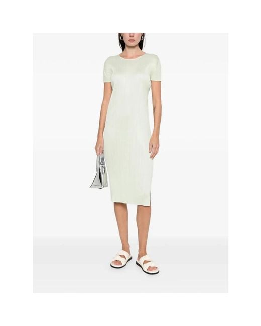 Issey Miyake White Midi Dresses
