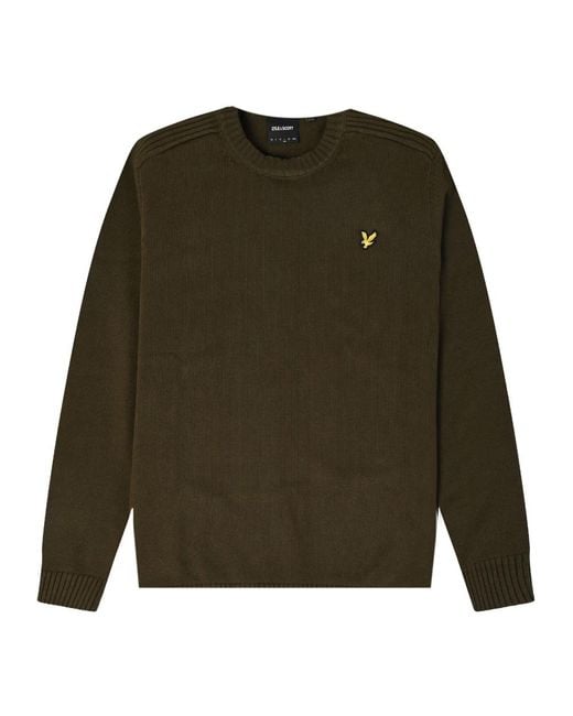 Lyle & Scott Green Round-Neck Knitwear for men