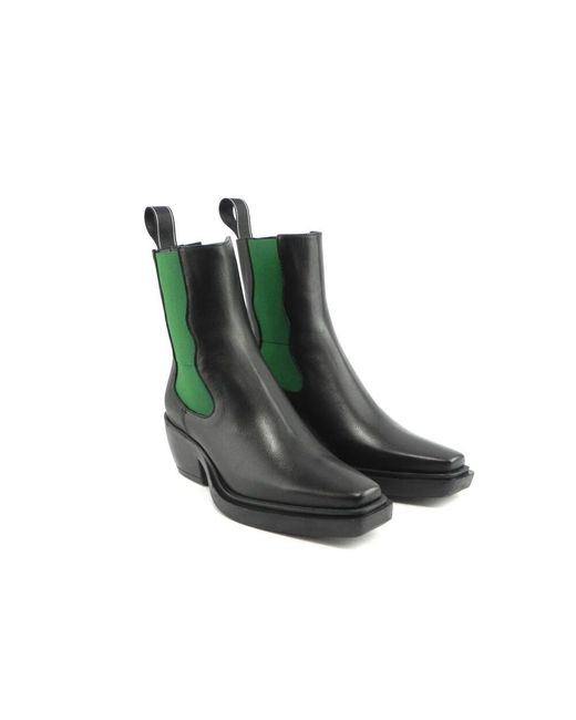 Lemarè Green Schwarze/grüne western stiefel