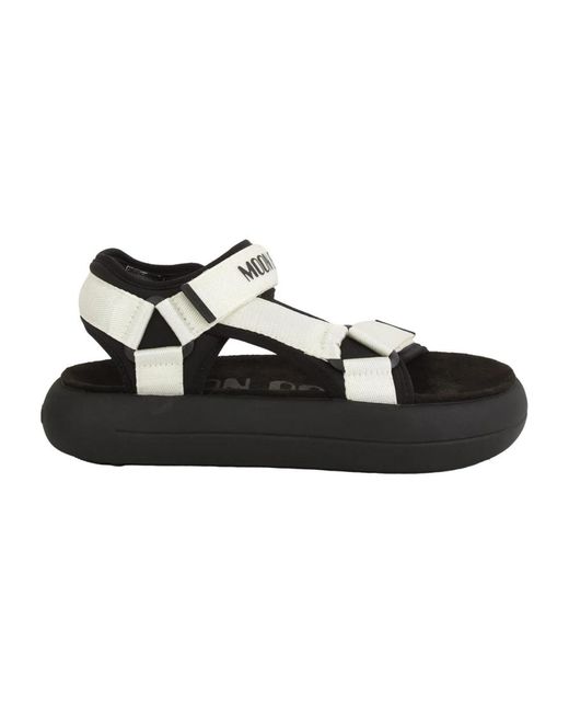 Moon Boot Black Flat Sandals