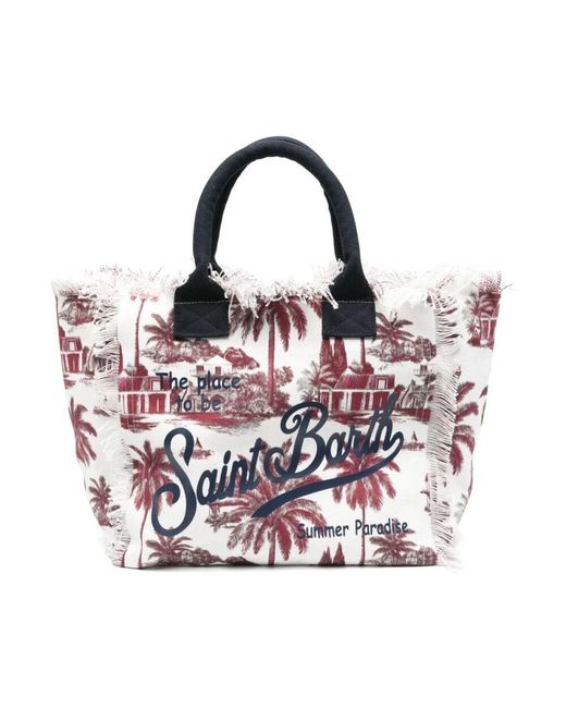 Mc2 Saint Barth Purple Canvas Damen Fransentasche
