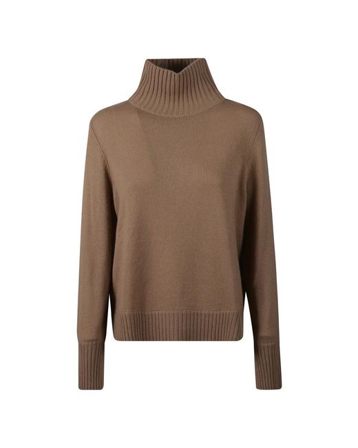 Allude Brown Cashmere Knitwear